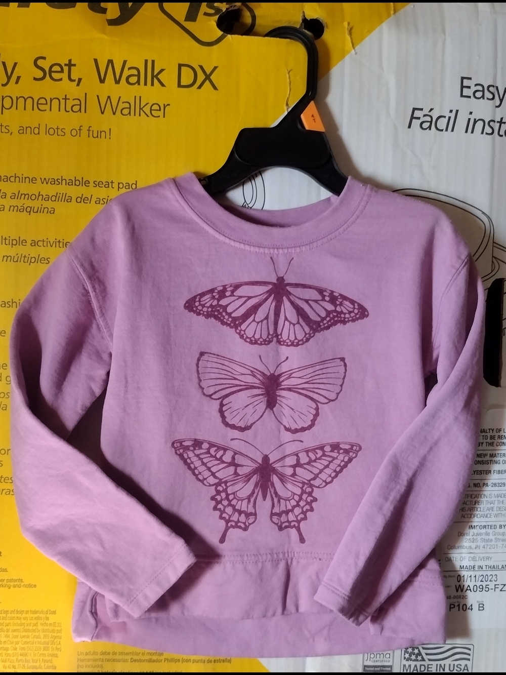 Haute Hippie Pink Floral-Trim Kids Tee